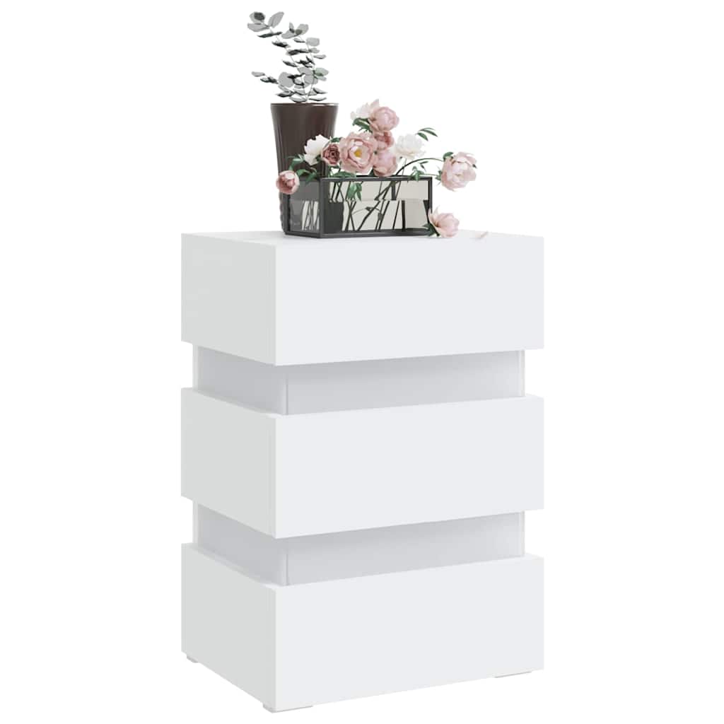 LED bedside table 45x wood composite