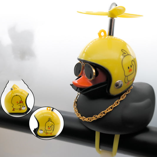 Little Yellow Duck Electric Vehicle Self-Propelled Motorcycle Ornaments