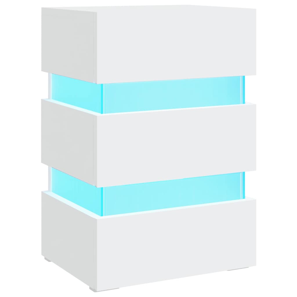 LED bedside table 45x wood composite