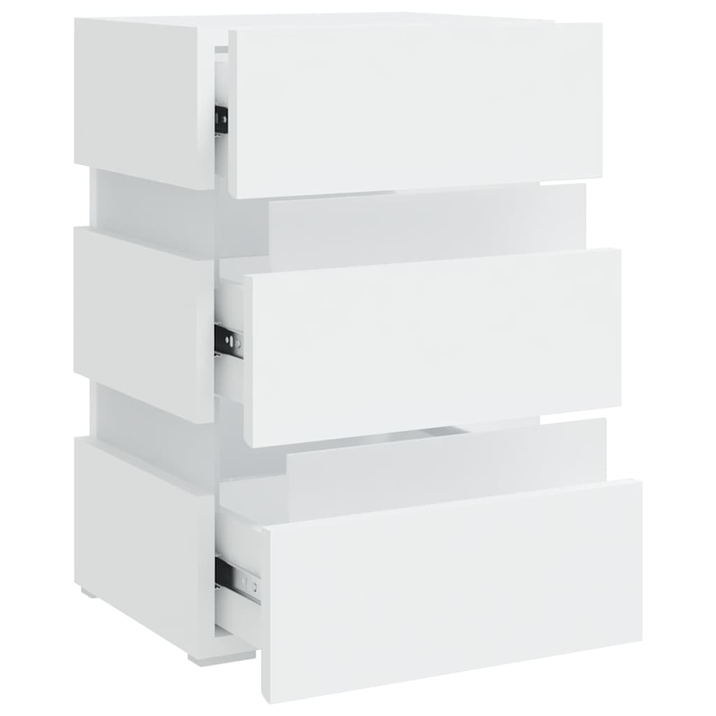 LED bedside table 45x wood composite